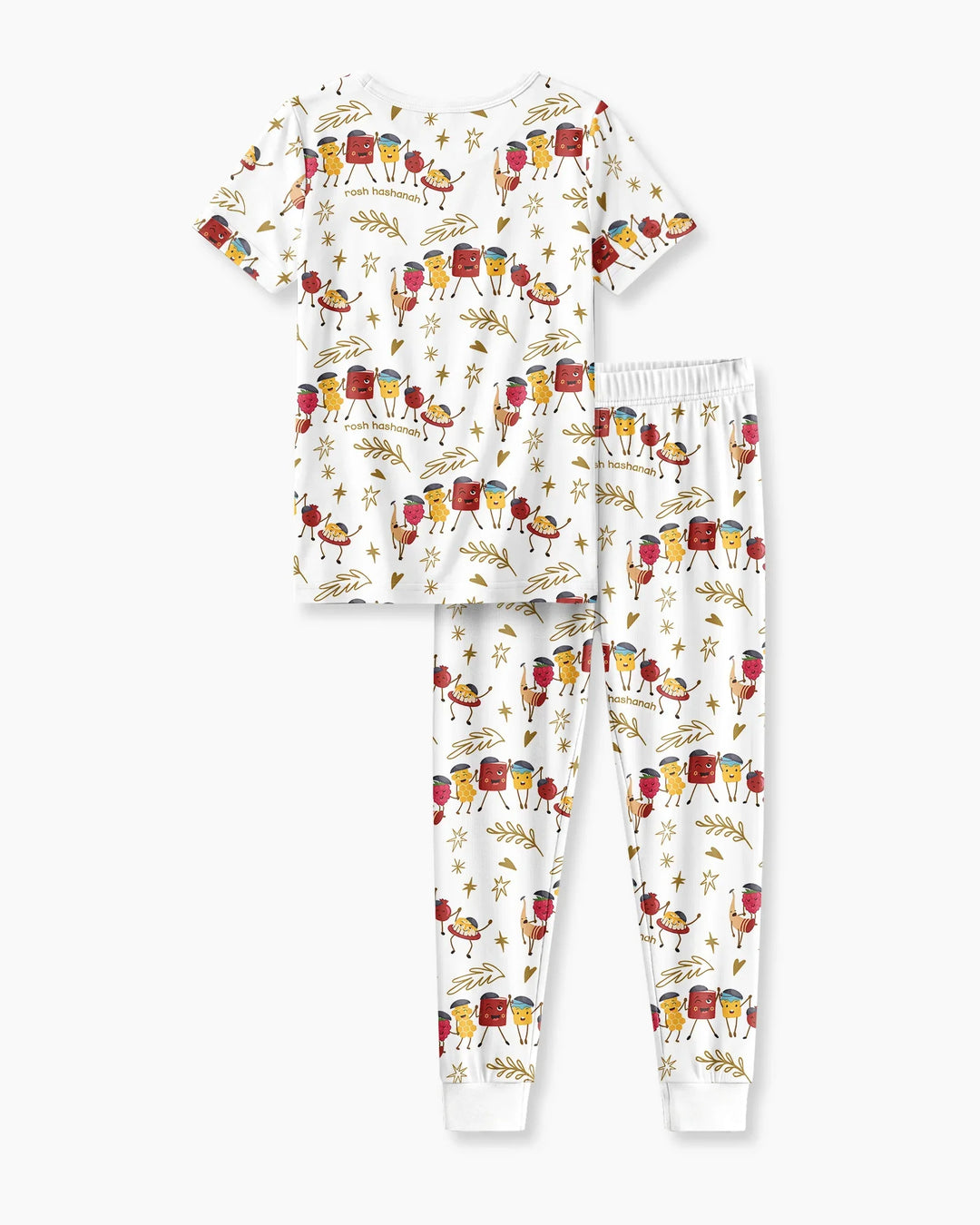 Let's Celebrate Rosh Hashanah Bamboo Two Piece Short Sleeve Pajama Set