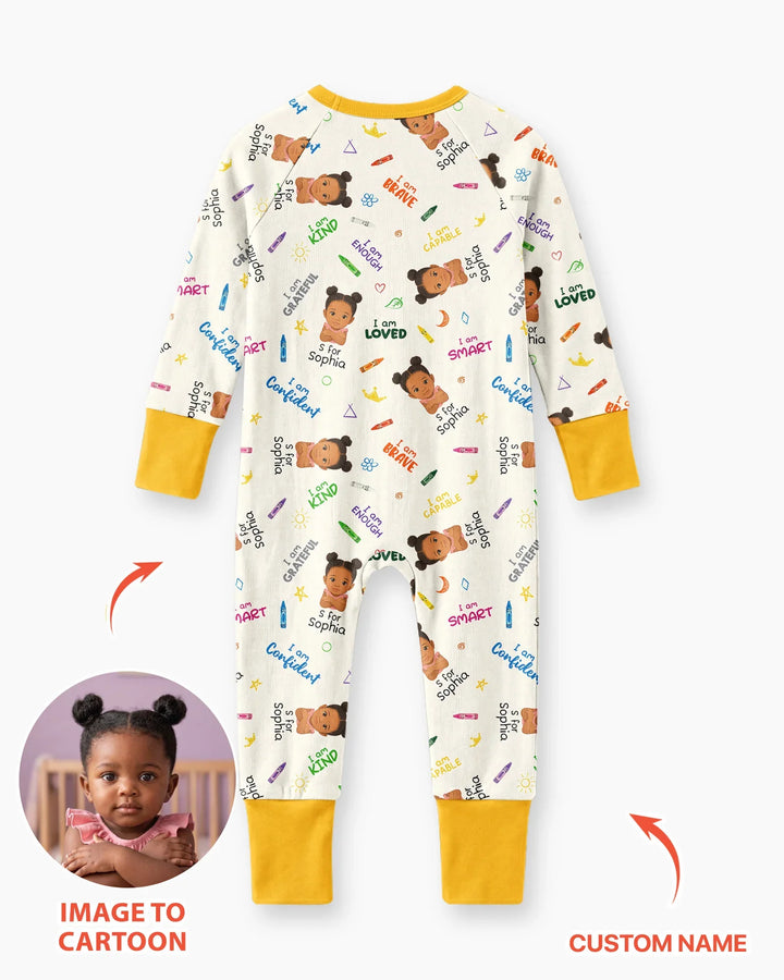 Kids Affirmations Custom  Bamboo Convertible Zippy