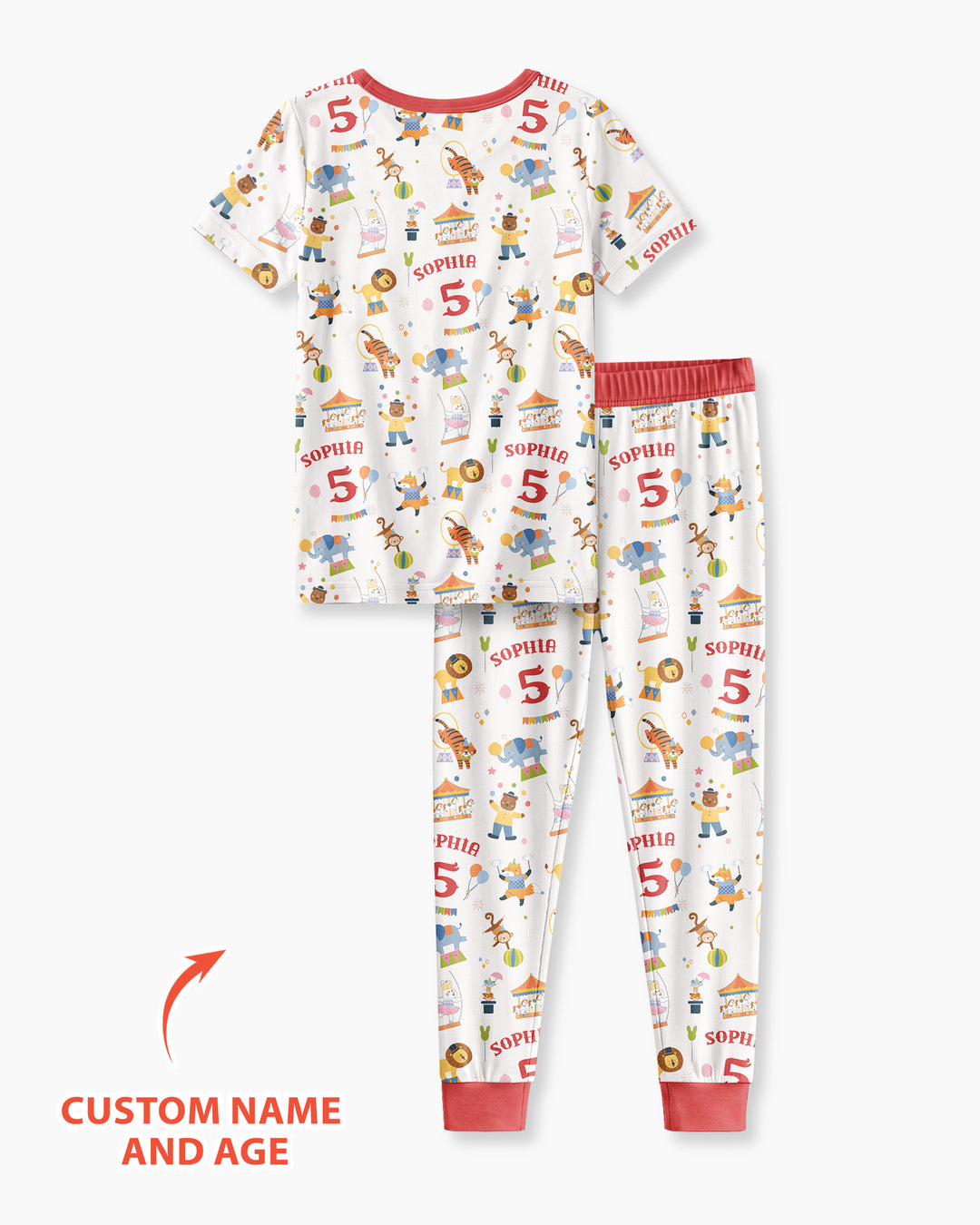 CUSTOM Template Bamboo Two Piece Short Sleeve Pyjamas Set