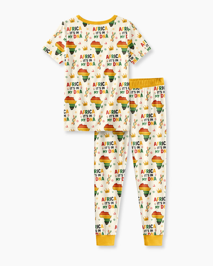Africa It's In My DNA Bamboo Two Piece Short Sleeve Pajama Set