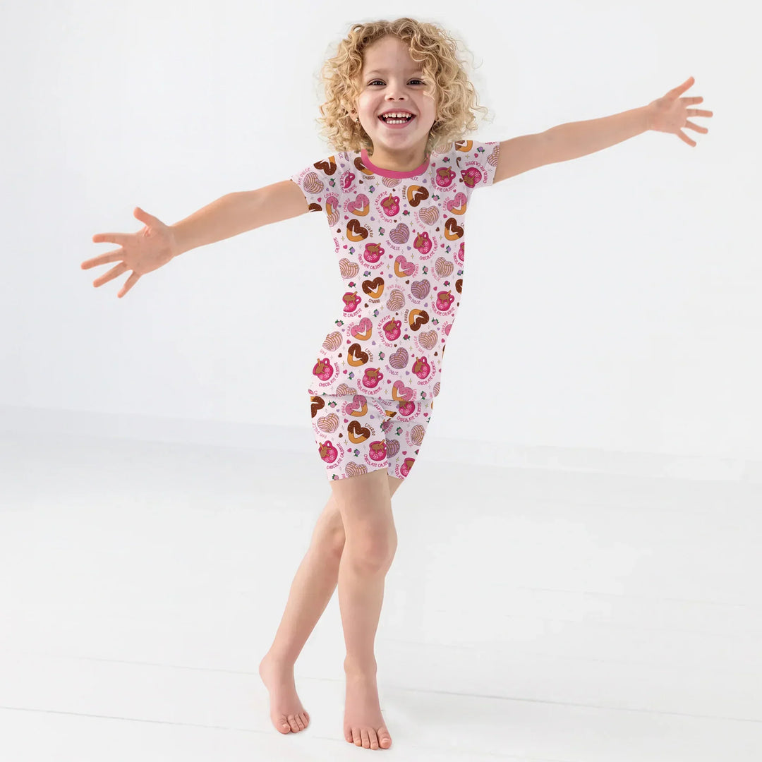 Te quiero un churro Bamboo Two Piece Short Sleeve Shorts Pajama Set