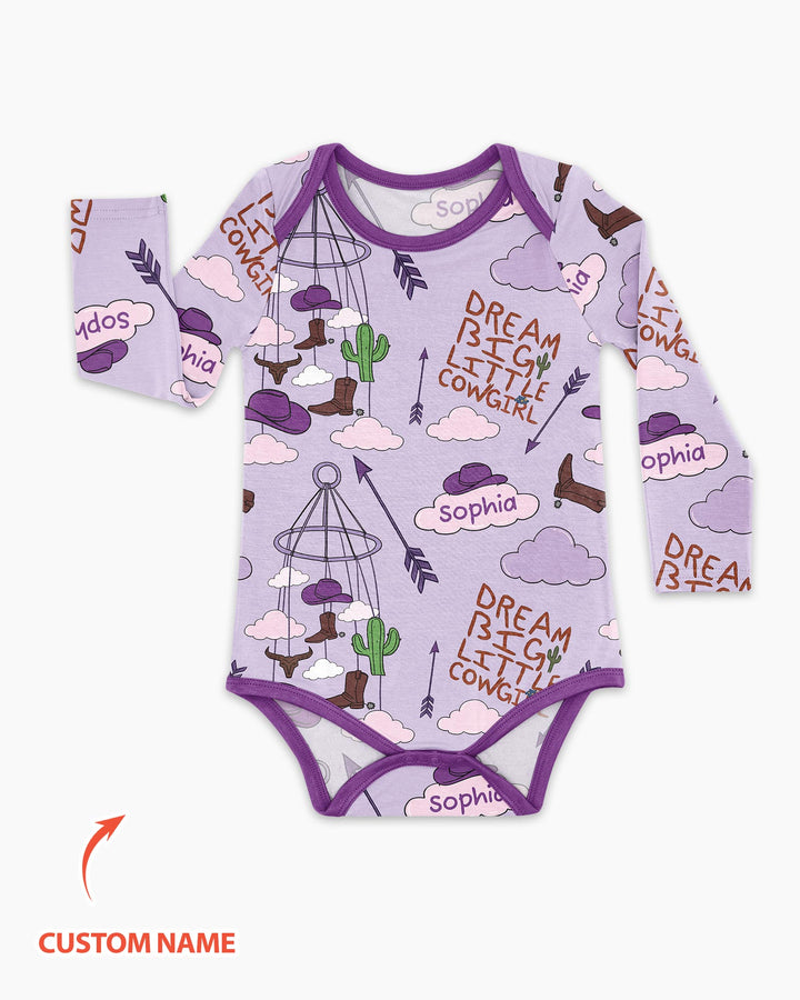 Litlle Cowboy Sis Bro Matching Bamboo Bodysuit