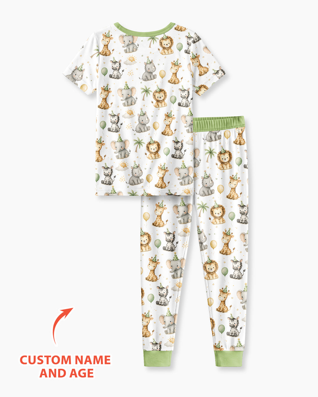 CUSTOM Template Bamboo Two Piece Short Sleeve Pyjamas Set