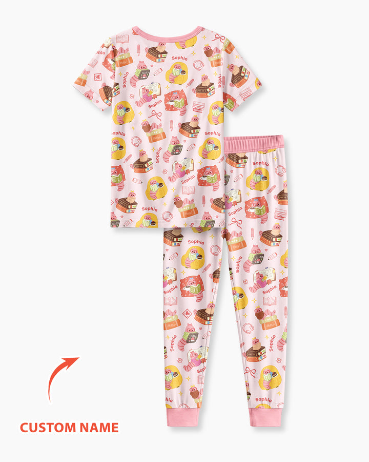 CUSTOM Template Bamboo Two Piece Short Sleeve Pyjamas Set