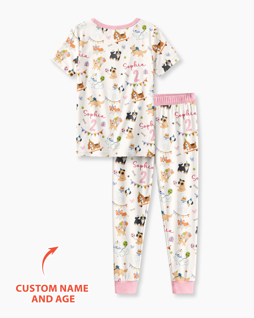CUSTOM Template Bamboo Two Piece Short Sleeve Pyjamas Set