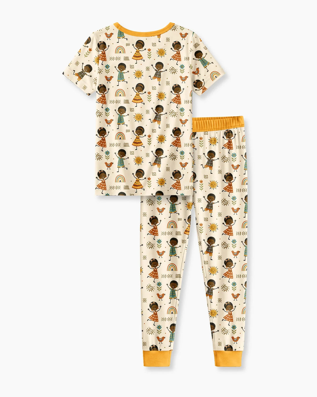 Cute African Heritage Bamboo Two Piece Short Sleeve Pajama Set