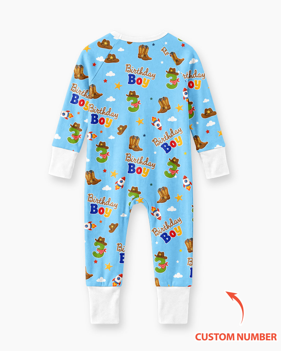 Custom Birthday Western Boy Bamboo Convertible Zippy