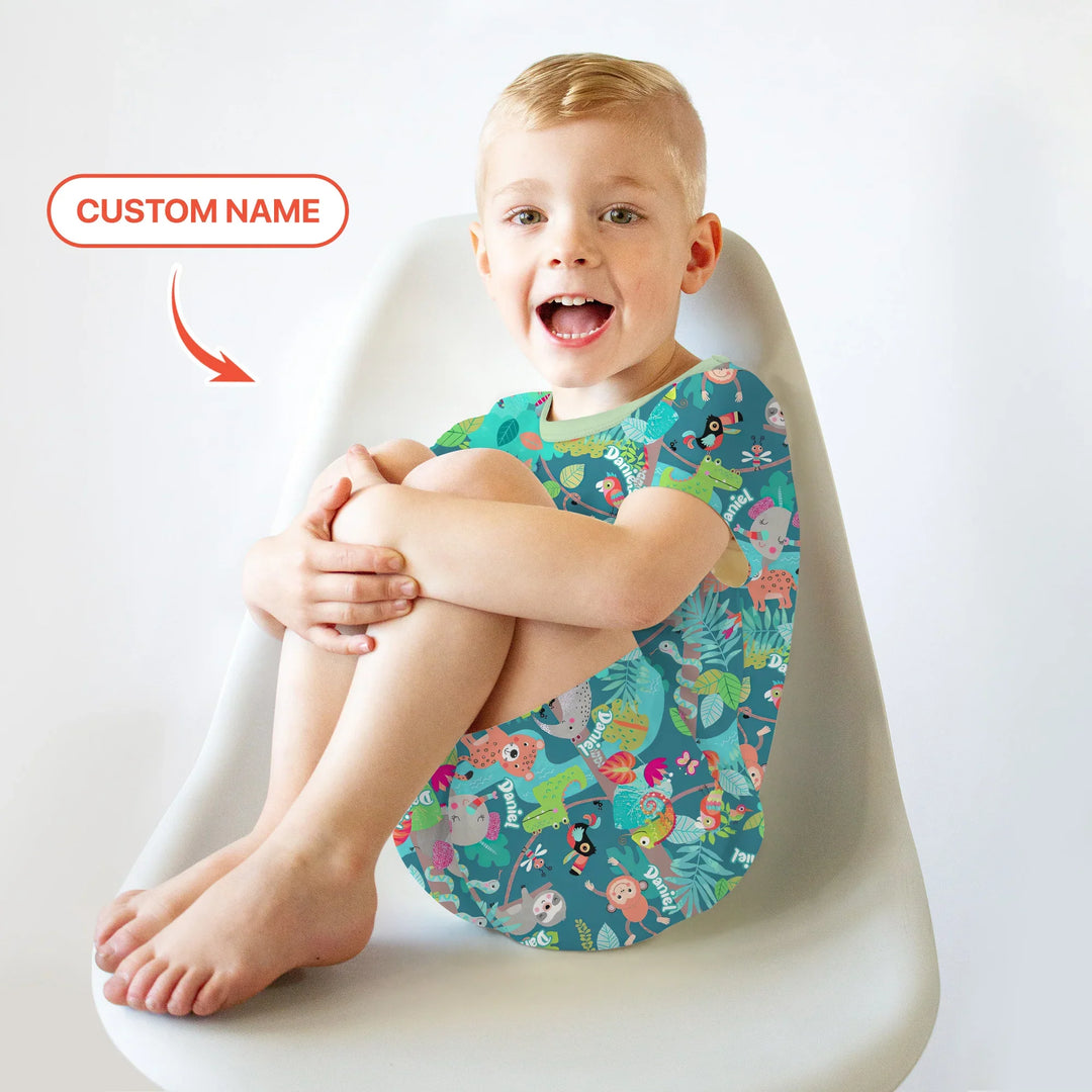 Jungle Buddy Adventure Bamboo Two Piece Short Sleeve Shorts Pajama Set