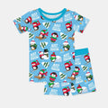 Chillin Like A Penguin Bamboo Two Piece Short Sleeve Shorts Pajama Set