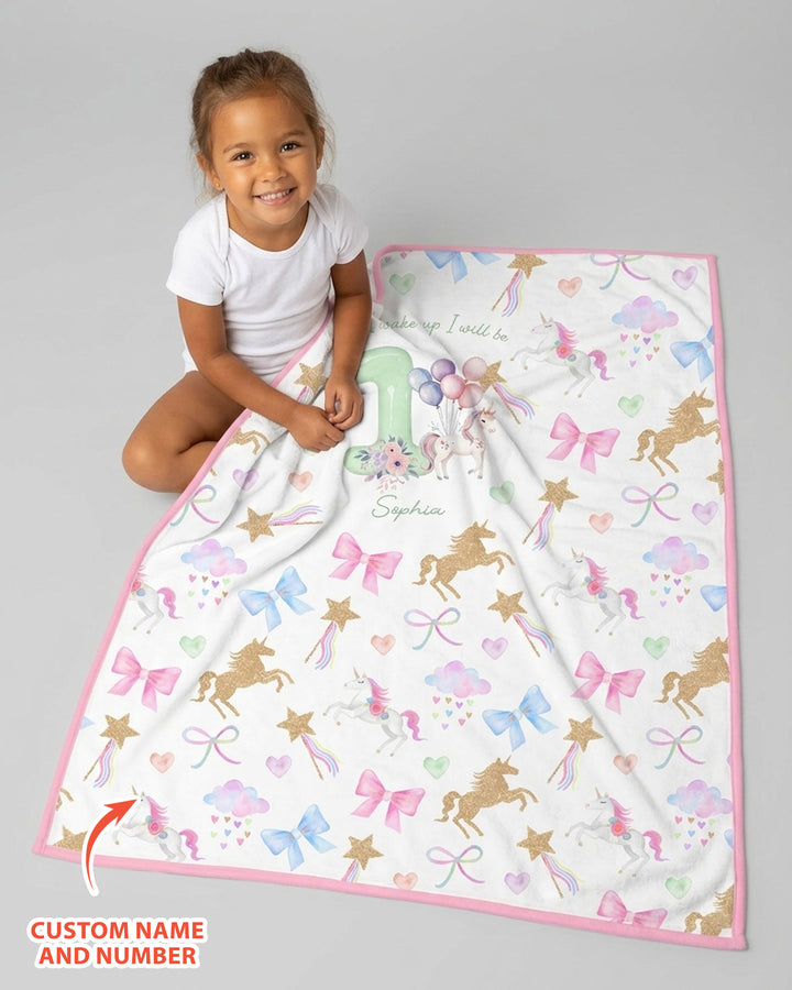 Custom Name When I Wake Up I Will Be Birthday Bamboo Blanket