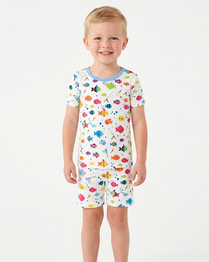 Template Bamboo Two Piece Short Sleeve Shorts Pyjamas Set