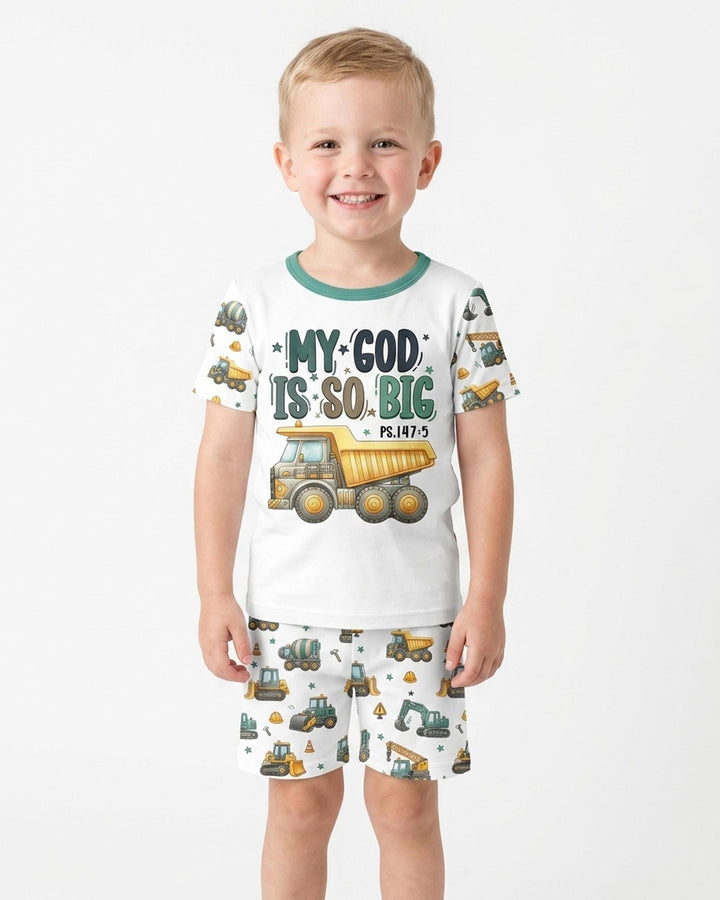Template Bamboo Two Piece Short Sleeve Shorts Pyjamas Set