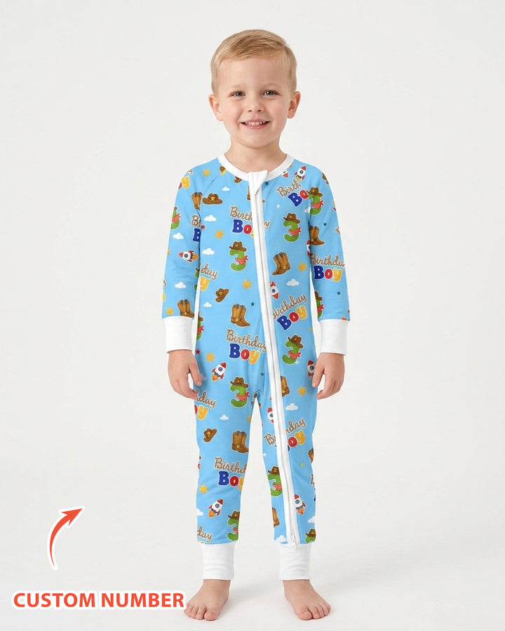 Custom Birthday Western Boy Bamboo Convertible Zippy