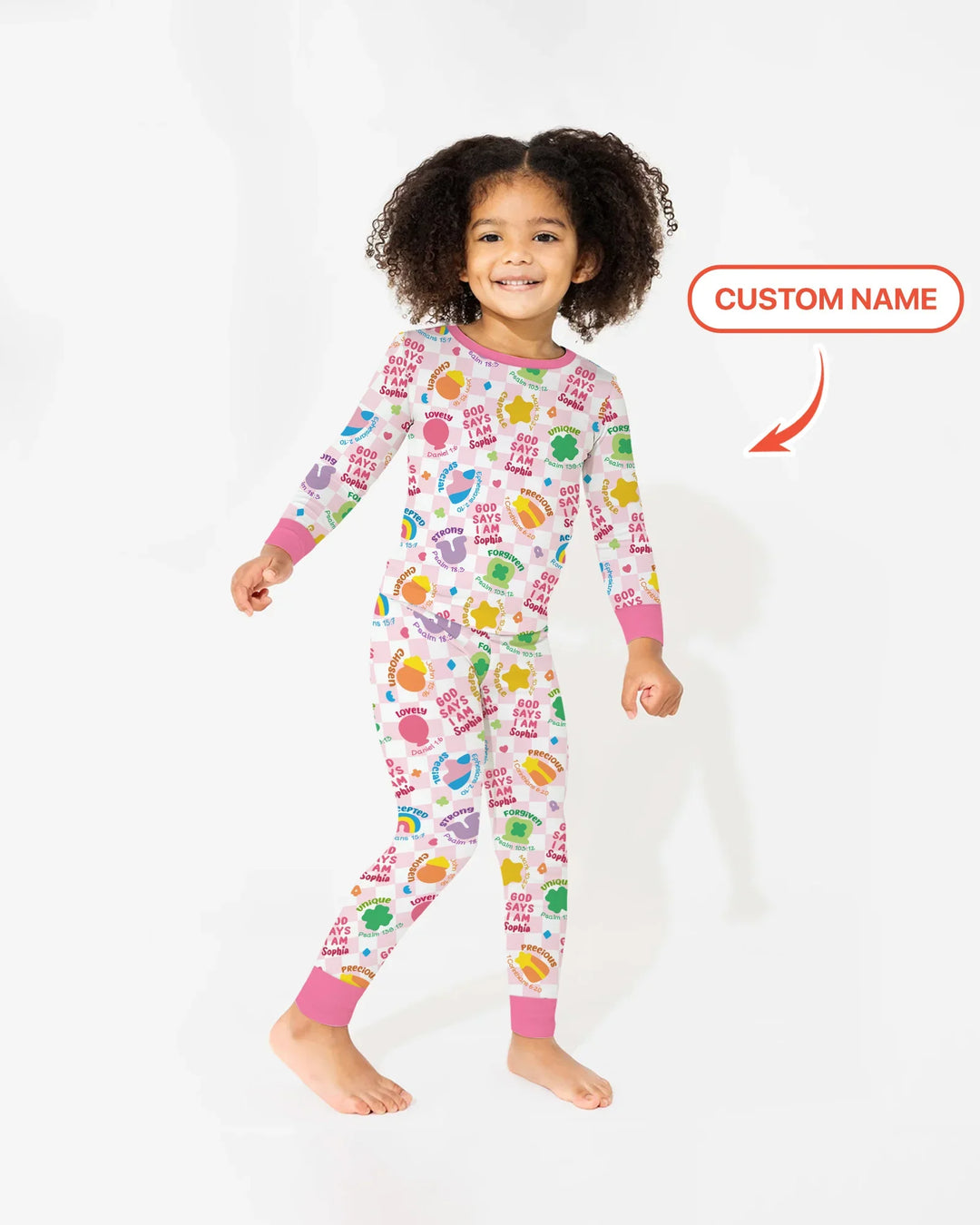 God Says I Am St. Patrick’s Day Custom Name Family Matching Bamboo Two Piece Long Sleeve Pajama Set