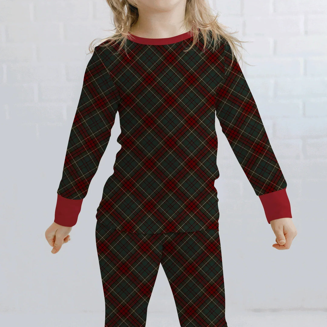Merry Plaids Bamboo Two Piece Long Sleeve Pajama Set