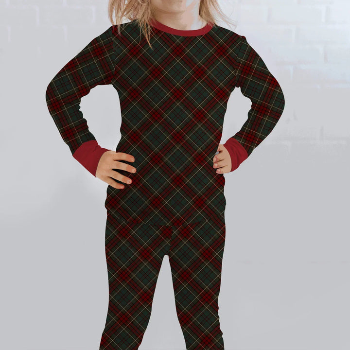 Merry Plaids Bamboo Two Piece Long Sleeve Pajama Set