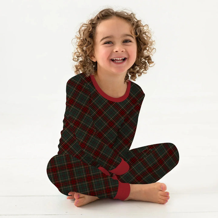 Merry Plaids Bamboo Two Piece Long Sleeve Pajama Set