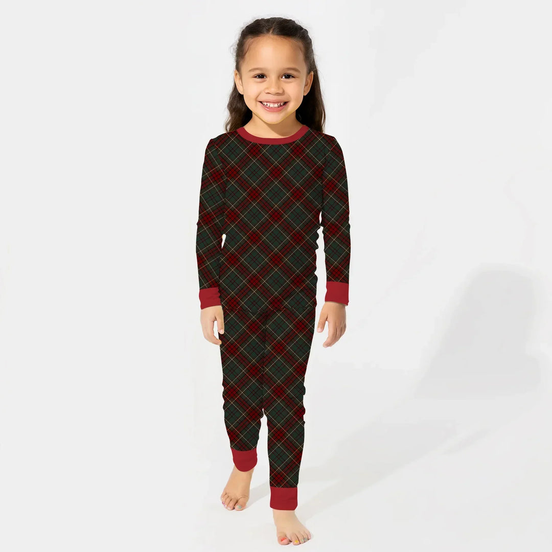Merry Plaids Bamboo Two Piece Long Sleeve Pajama Set