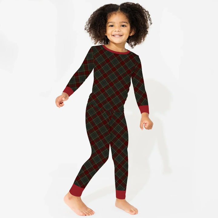 Merry Plaids Bamboo Two Piece Long Sleeve Pajama Set