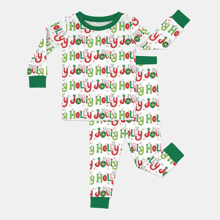 Holly Jolly Two Piece Long Sleeve Pajama Set , Holly Jolly Two Piece Long Sleeve Pajama Set - 12-18M / Green