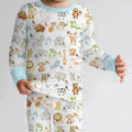 Spanish Alphabet Bamboo Two Piece Long Sleeve Pajama Set