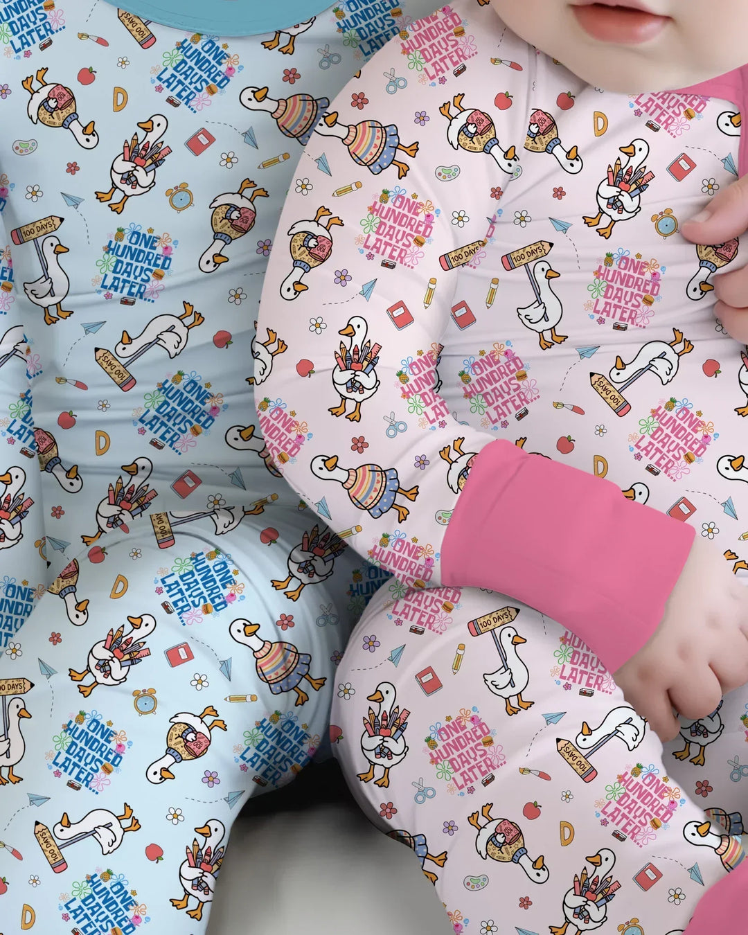 One Hundred Days Later Silly Goose Bamboo Two Piece Long Sleeve Pajama Set