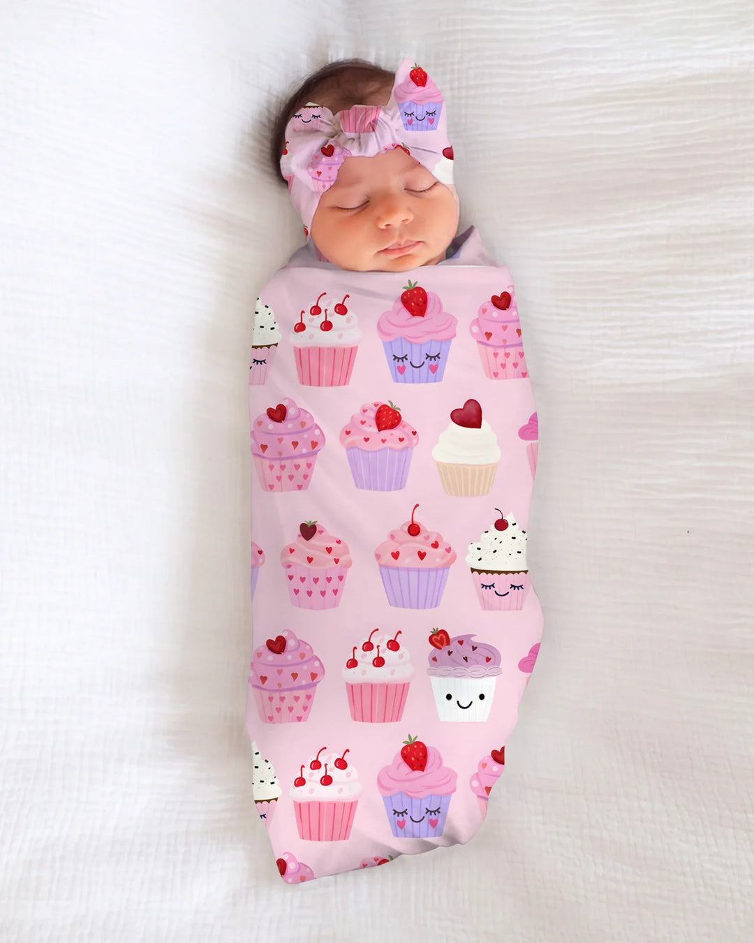 Valentine Emotional Cupcakes Bamboo Sleep Bag Swaddler