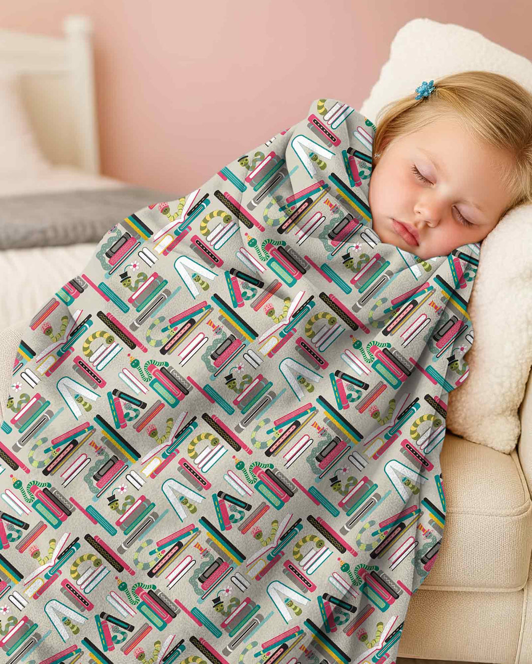 Bookworm Adventures Bamboo Blanket
