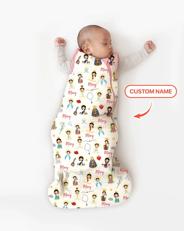 Custom Name Mother Mary Bamboo Sleep Bag