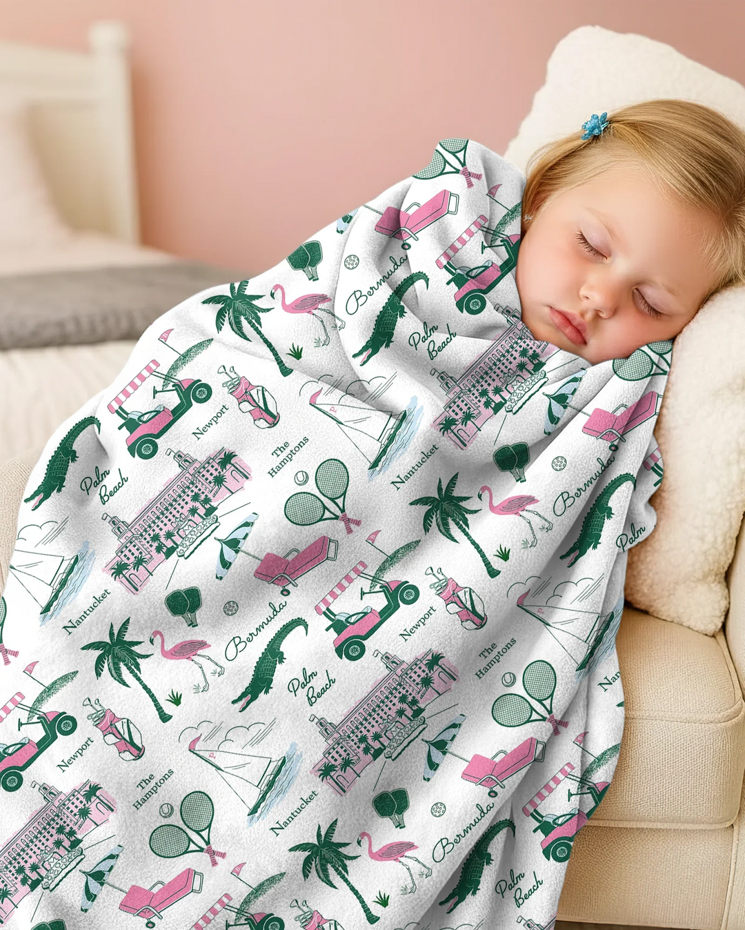 Preppy Palm Getaway Bamboo Blanket