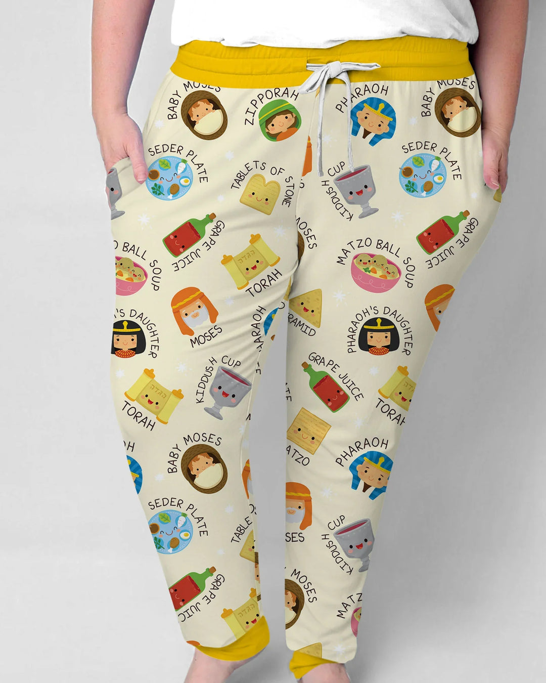 Cute Passover Characters Bamboo Women Pajama Set