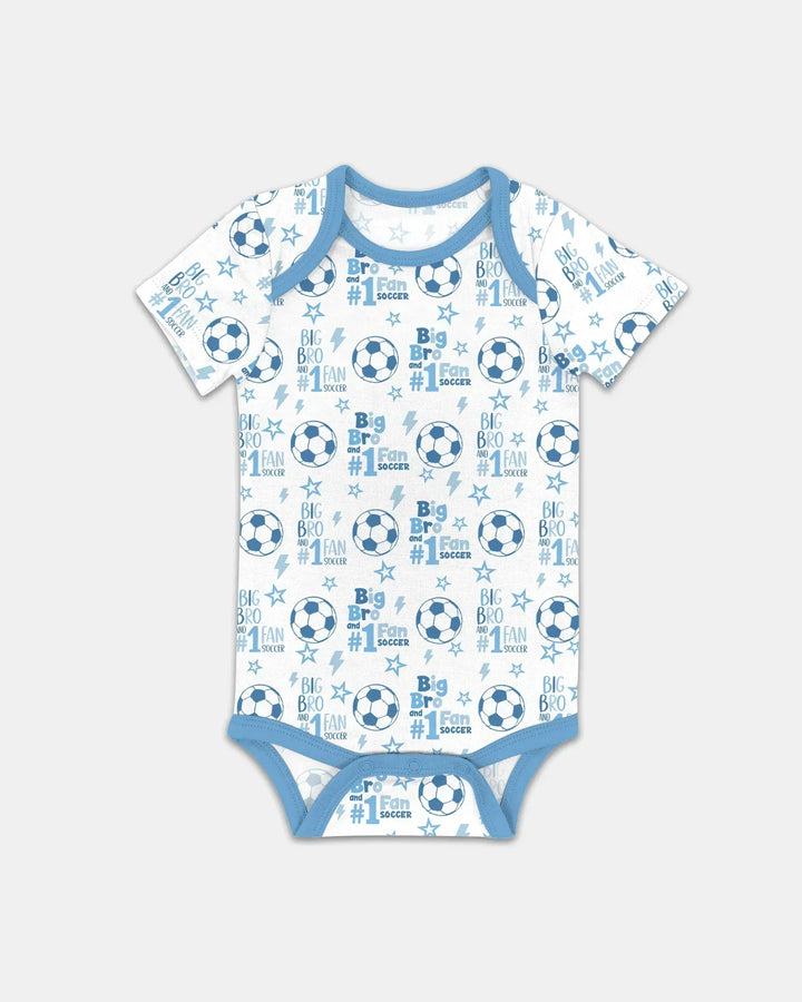 Little Sister and Bro #1 Fan Soccer Bamboo Bodysuit