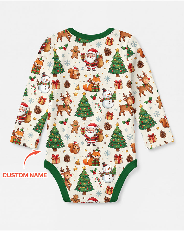 Custom Name When I Wake Up It's Will Be Christmas Bamboo Bodysuit