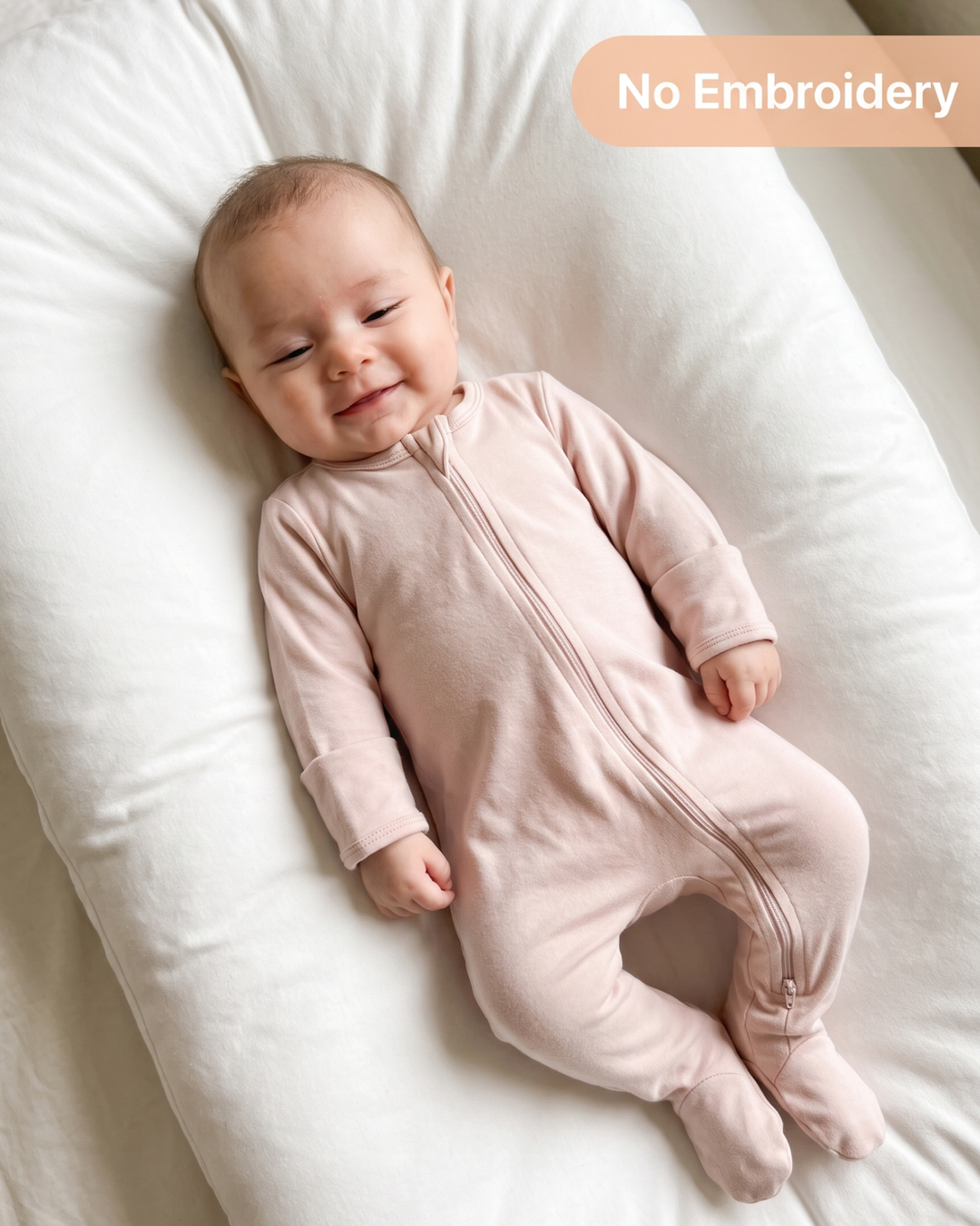 Baby Chick Embroidered Bamboo Zipper Footie