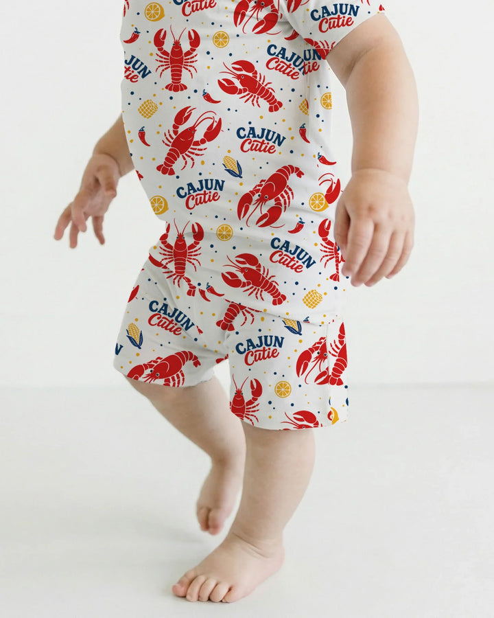 Cajun Cutie Bamboo Two Piece Short Sleeve Shorts Pajama Set