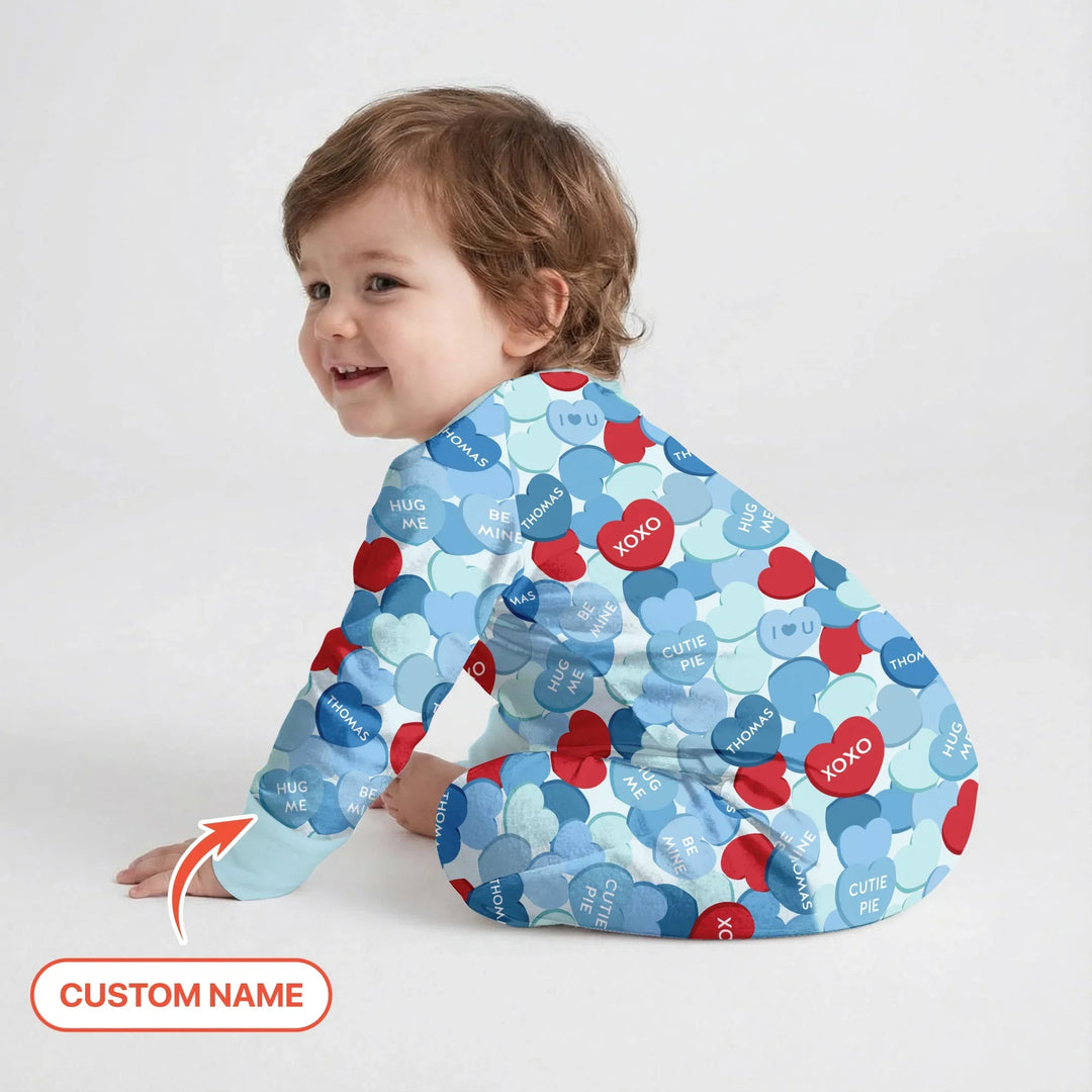 Valentine Candy Crush Family Matching Bamboo Convertible Zippy