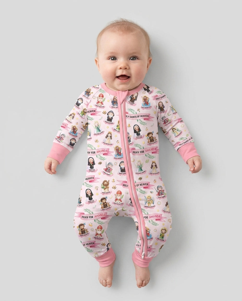 Holy Saints of Heaven Custom Name Bamboo Convertible Zippy