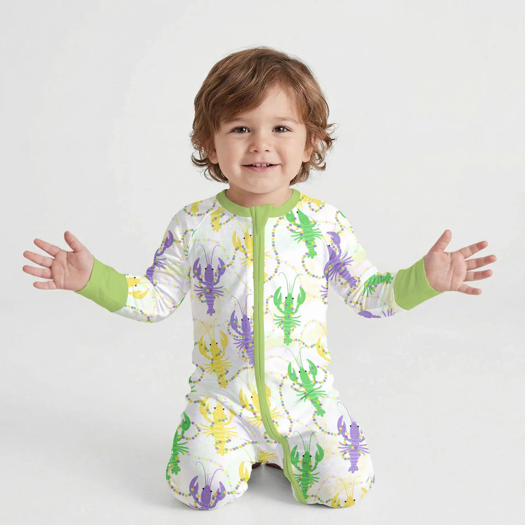 Mardi Gras Crawfish Family Matching Bamboo Convertible Zippy