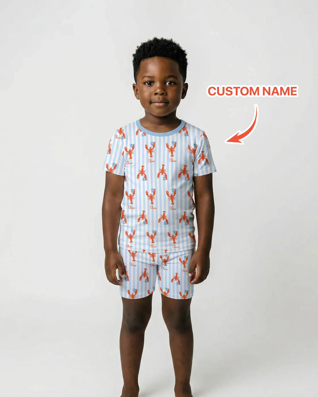 Custom Name Crawfish Beer Season Bamboo Two Piece Short Sleeve Shorts Pajama Set