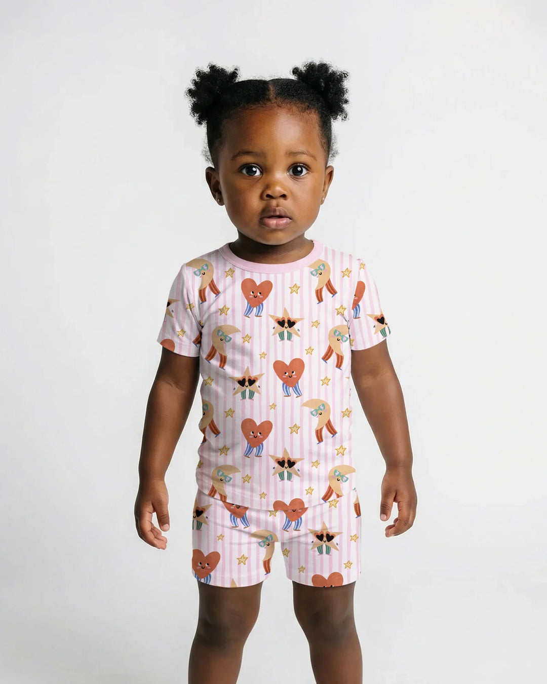 Dance More Dances Bamboo Two Piece Short Sleeve Shorts Pajama Set