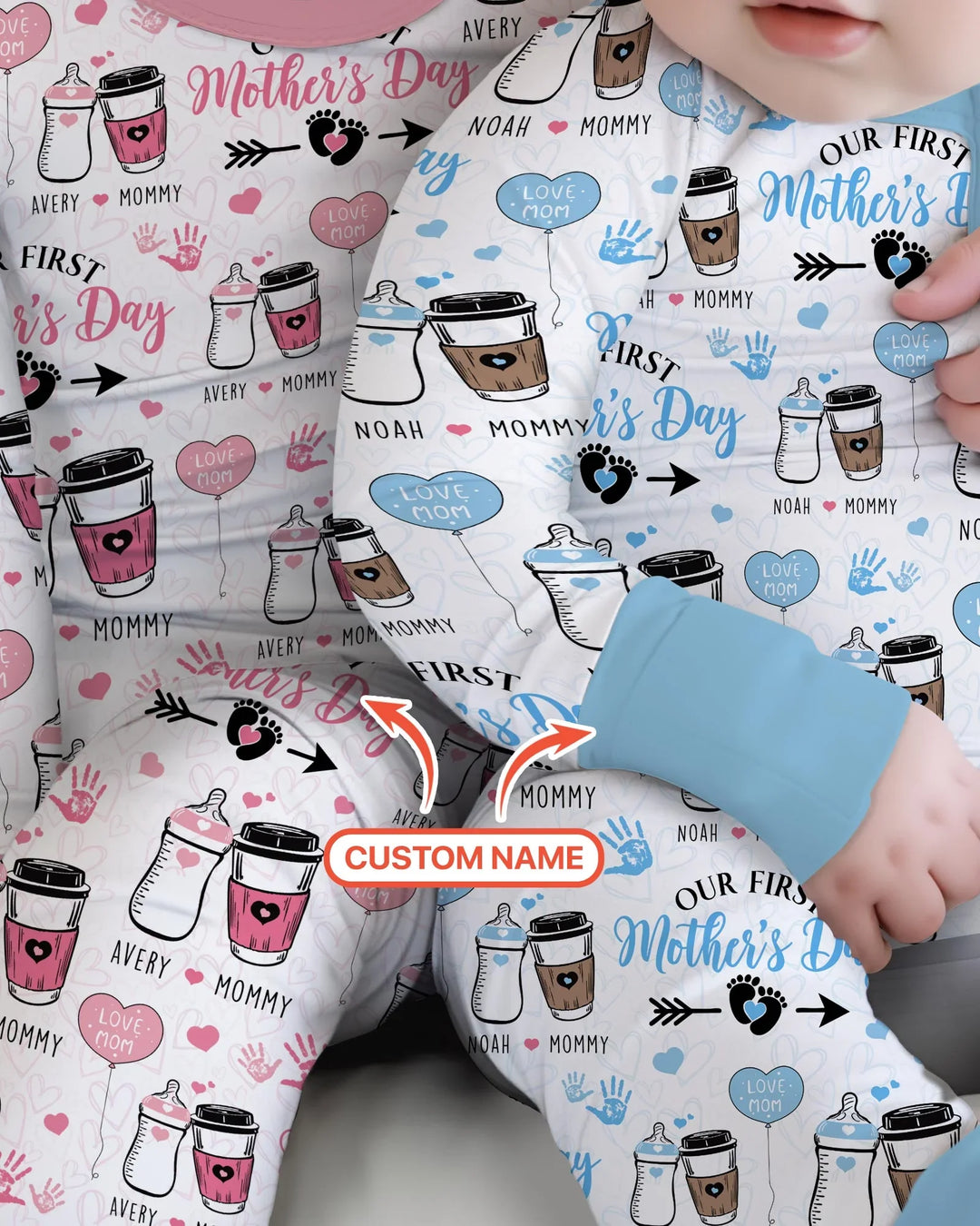 Custom Name First Mother's Day Drink Bamboo Convertible Zippy