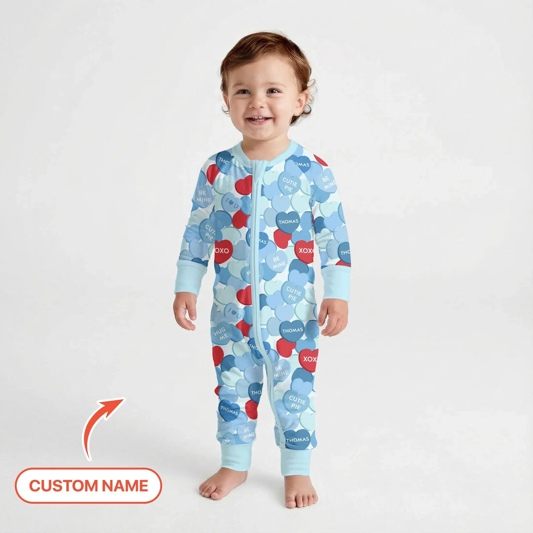 Valentine Candy Crush Family Matching Bamboo Convertible Zippy