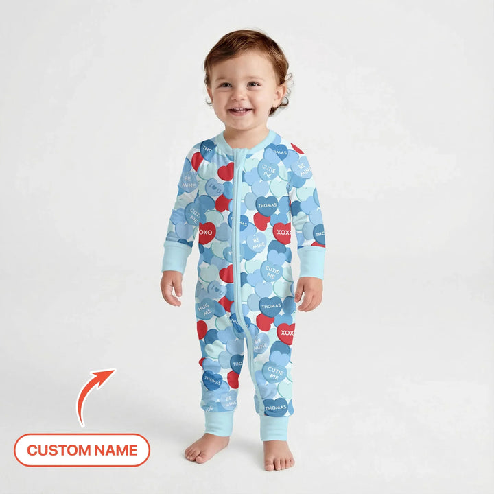 Valentine Candy Crush Family Matching Bamboo Convertible Zippy