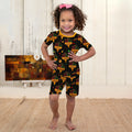 Kwanzaa Lights Bamboo Two Piece Short Sleeve Shorts Pajama Set