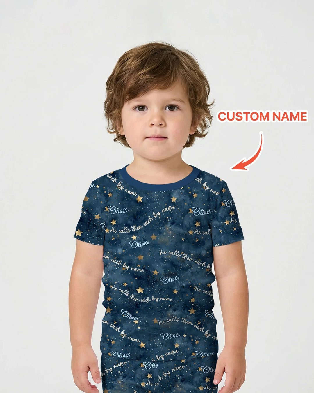 Called By Name — Personalized  Bamboo Two Piece Short Sleeve Shorts Pajama Set