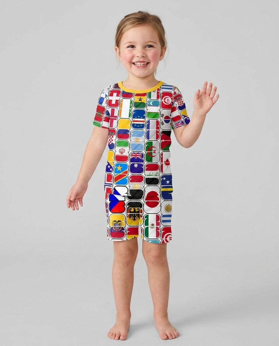 We Are 26 Family Matching Bamboo Two Piece Short Sleeve Shorts Pajama Set