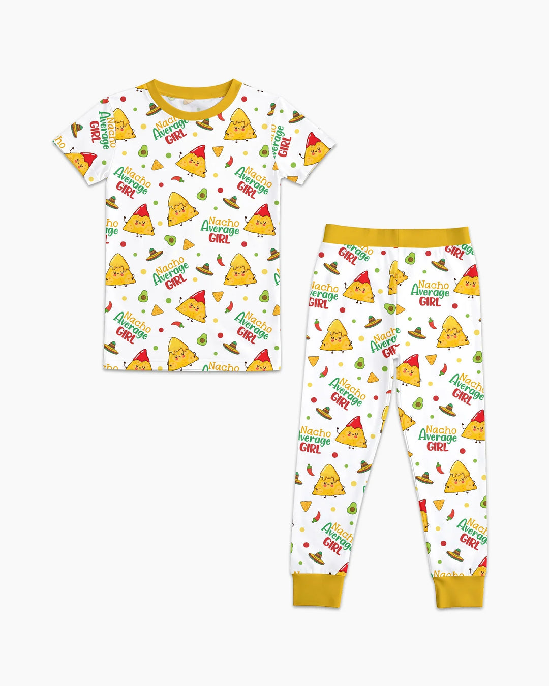 Lil Nacho Average Kid Bamboo Two Piece Short Sleeve Pajama Set