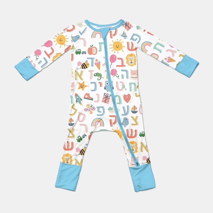 Hebrew Alphabet Convertible Zippy , Hebrew Alphabet Convertible Zippy - 0-3M / Blue