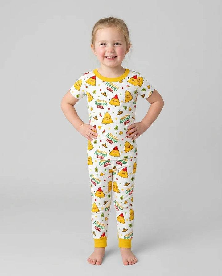 Lil Nacho Average Kid Bamboo Two Piece Short Sleeve Pajama Set