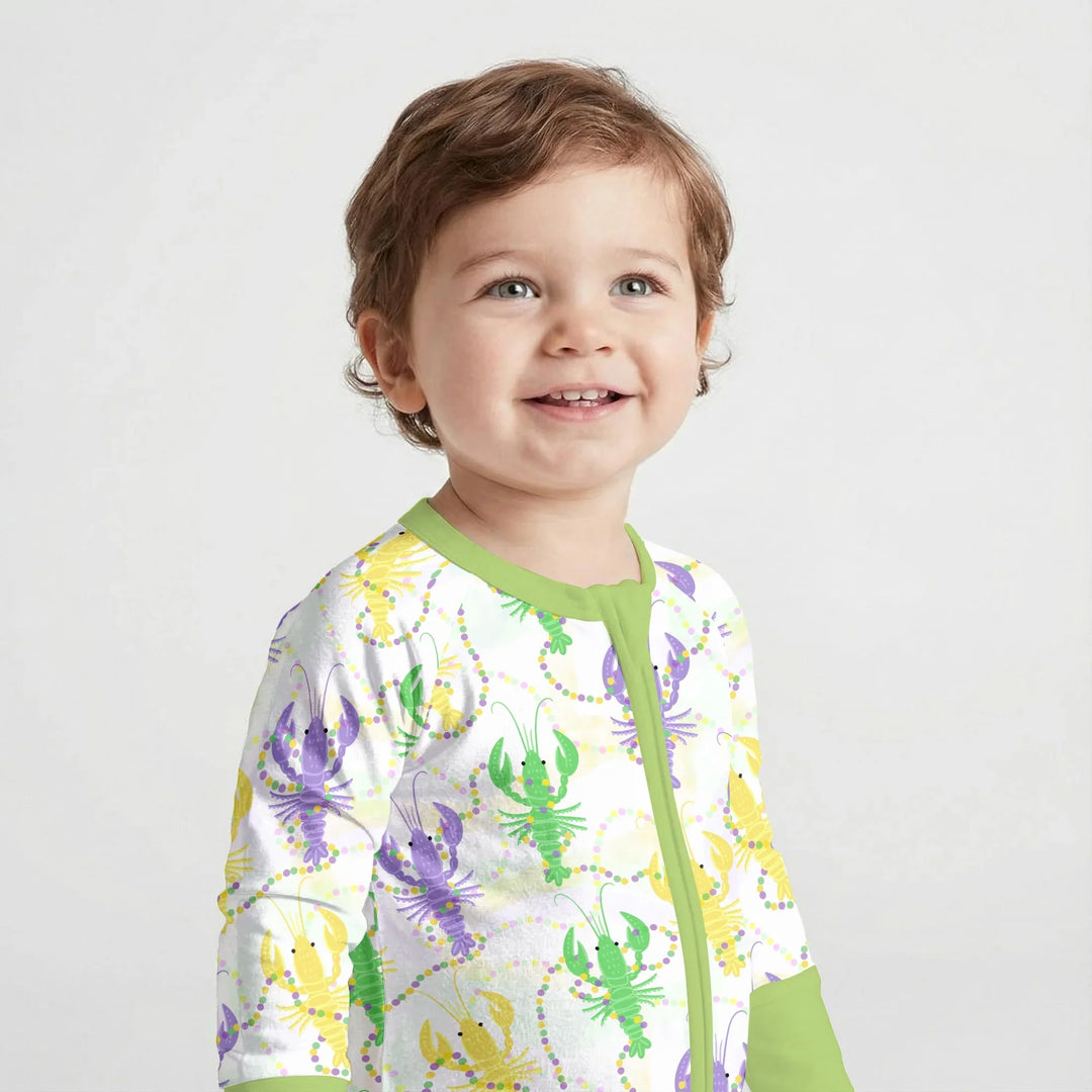 Mardi Gras Crawfish Family Matching Bamboo Convertible Zippy